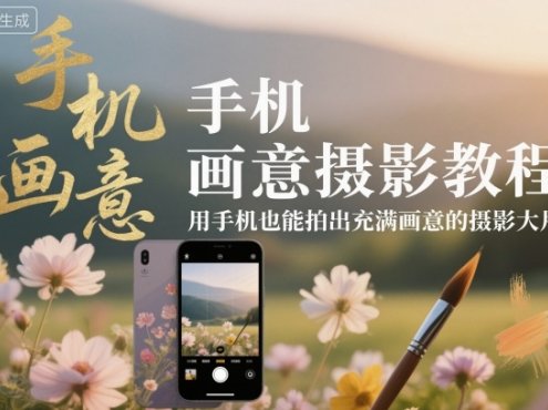 手机画意摄影教程,用手机也能拍出充满画意的摄影大片