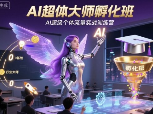 AI超体大师孵化班,AI超级个体流量实战训练营