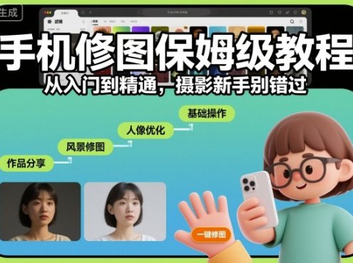 手机修图保姆级教程，从入门到精通，摄影新手别错过