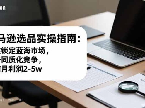 亚马逊选品实操指南：精准锁定蓝海市场，避开同质化竞争，店铺月利润2-5w