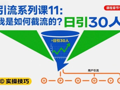 引流系列课11：我是如何截流的？日引30人【文档】