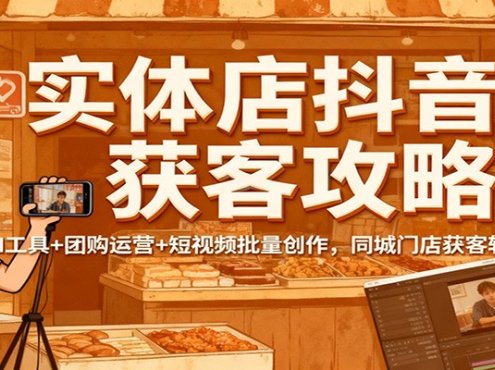 实体店抖音获客攻略：AI工具+团购运营+短视频批量创作，同城门店获客转化