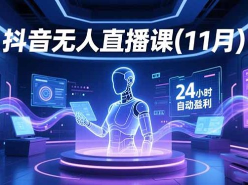 抖音无人直播课(11月