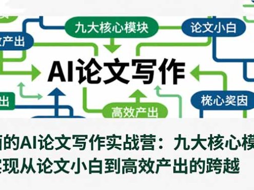 全面的AI论文写作实战营：九大核心模块，实现从论文小白到高效产出的跨越