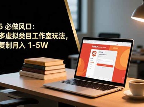 2025 必做风口:拼多多虚拟类目工作室玩法,矩阵复制月入 1-5W