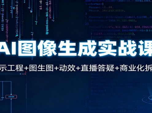 AI图像生成实战课：提示工程+图生图+动效+直播答疑+商业化拆解