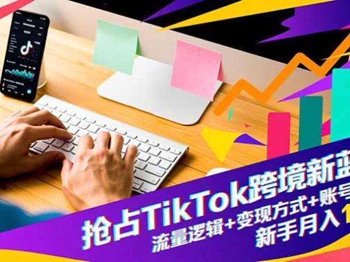抢占TikTok跨境新蓝海：流量逻辑+变现方式+账号运营，新手月入1万+
