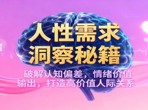 人性需求洞察秘籍,破解认知偏差,情绪价值输出,打造高价值人际关系