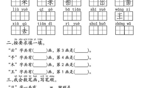 一年级上册语文重点必考易错题9页