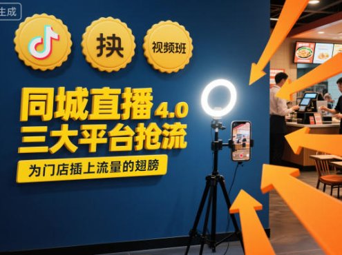 同城直播实操班4.0，三大平台抢流，为门店插上流量的翅膀