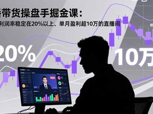 直播带货操盘手掘金课：打造出利润率稳定在20%以上、单月盈利超10万的直播间