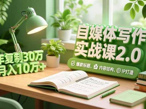 自媒体写作实战课2.0,爆款标题、内容结构、IP打造,半年复制30万粉月入10万+