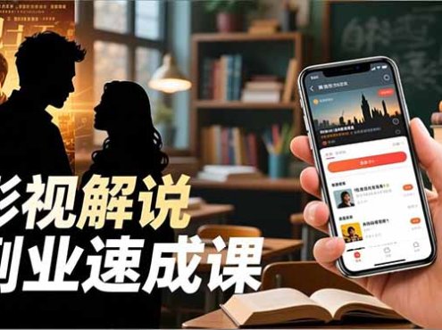 Tk影视解说副业速成课,软件安装、全流程实操、爆款预设,新手两周变现