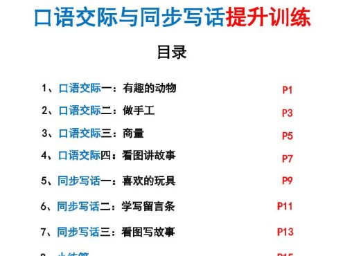 新二上语文复习口语交际与同步写话提升训练(含范文示例20页)