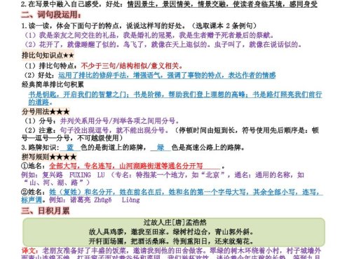 六上语文+语文园地重点归纳(15页