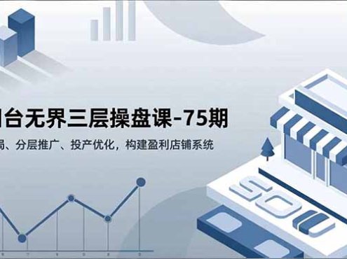 万相台无界三层操盘课-75期，销量布局、分层推广、投产优化，构建盈利店铺系统