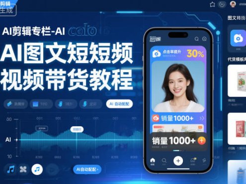 AI剪辑专栏-AI图文短视频带货教程