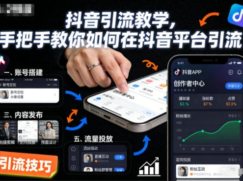 抖音引流教学，手把手教你如何在抖音平台引流