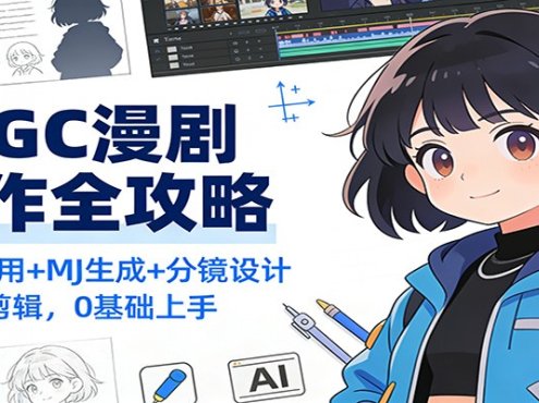 AIGC漫剧制作全攻略:工具使用+MJ生成+分镜设计+后期剪辑,0基础上手