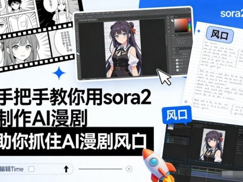 手把手教你用sora2制作AI漫剧,助你抓住AI漫剧风口