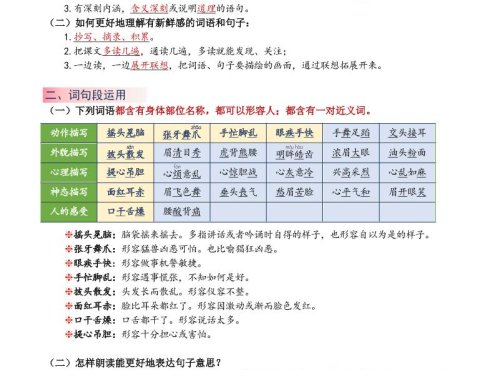 新三上语文1-8单元语文园地重点总结(晨读晚练)20页