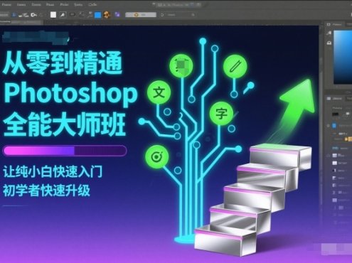 从零到精通Photoshop全能大师班,让纯小白快速入门,初学者快速升级