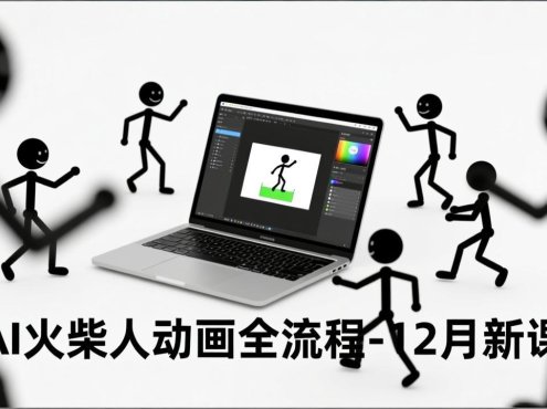 AI火柴人动画全流程-12月新课,文案生成、声音克隆、视频剪辑,零基础快速产出动画