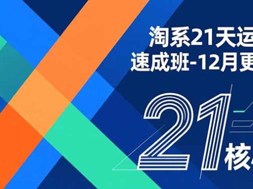 淘系21天运营速成班-12月更新，能够快速复制落地，系统掌握淘系盈利运营的核心技能