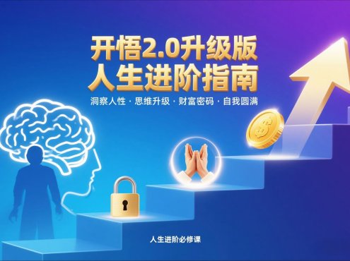 开悟2.0升级版人生进阶指南,洞察人性-思维升级-财富密码-自我圆满