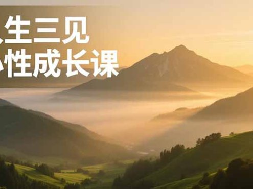 人生三见心性成长课，见天地众生自己，搞透人性安顿身心，活出清晰自我，内在富足无价