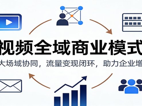短视频全域商业模式课：四大场域协同，流量变现闭环，助力企业增长
