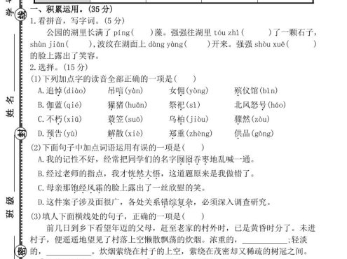 六上语文第八单元素养培优卷(含答案)