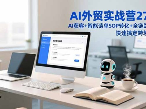 AI外贸实战营27期,AI获客+智能谈单+SOP转化+全链路教学,快速搞定跨境订单
