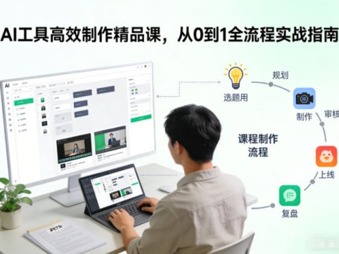 AI工具高效制作精品课，从0到1全流程实战指南