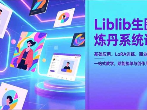 Liblib生图炼丹系统课，基础应用、LoRA训练、商业实战，一站式教学，赋能接单与创作月入过万