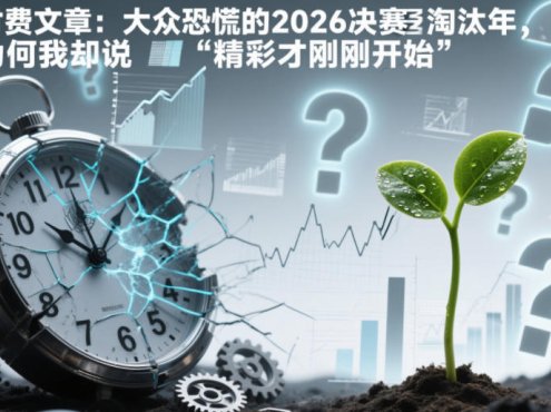 付费文章:大众恐慌的2026决赛淘汰年,为何我却说“精彩才刚刚开始”?