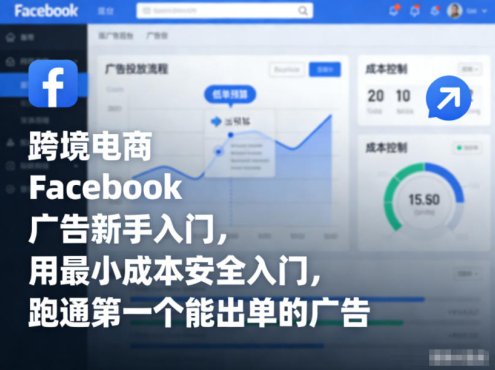 跨境电商Facebook广告新手入门,用最小成本安全入门,跑通第一个能出单的广告