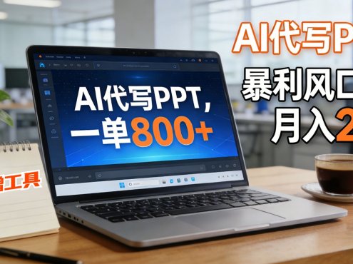 AI 代写做 PPT!一单狂赚 800+,风口期月入 2 万(工具 + 提示词直接送)