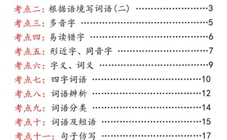 四上语文期末总复习十五类专项押题版(含答案36页)