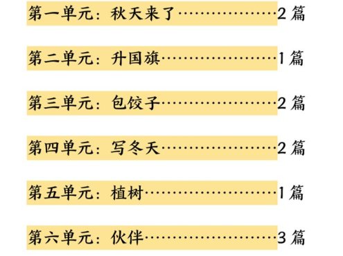 25秋一上语文1-8单元看图写作范文(16页)