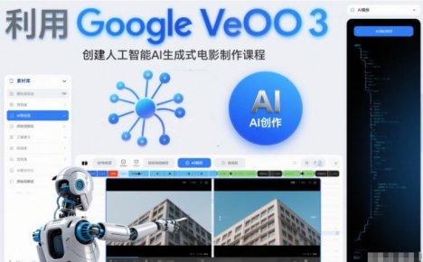 利l用Google Veo 3创建人工智能AI生成式电影制作课程，使用人工智能的力量创建令人惊叹的视频