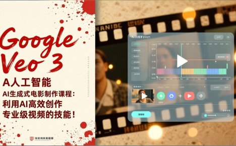 Google Veo 3人工智能AI生成式电影制作课程：利用AI高效创作专业级视频的技能！