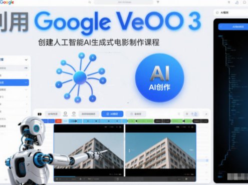利l用Google Veo 3创建人工智能AI生成式电影制作课程,使用人工智能的力量创建令人惊叹的视频
