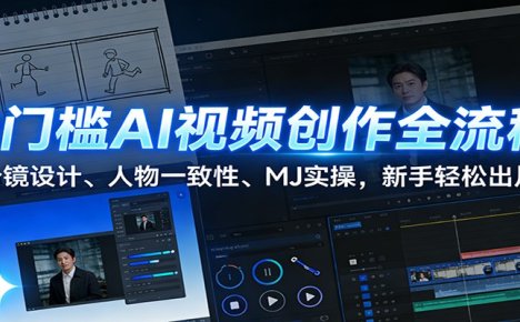 0门槛AI视频创作全流程：分镜设计、人物一致性、MJ实操，新手轻松出片