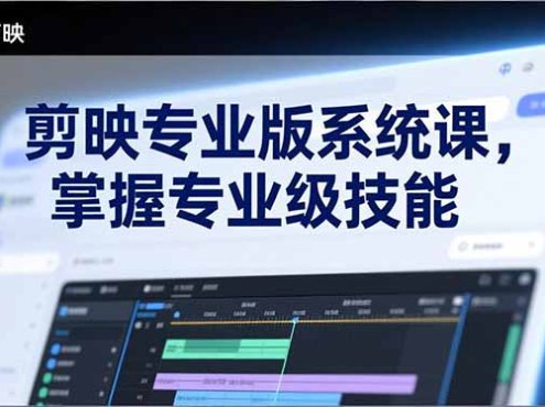 剪映专业版系统课,基础操作、高级技巧、电影调色、特效制作、AI应用/等等,掌握专业级技能