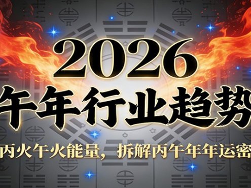 公众号付费文章:2026丙午年行业趋势课:解码丙火午火能量,拆解丙午年年运密码源