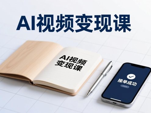 AI视频变现课，学完即可创作短片、接商单，实现副业增收，单项目报价可达千元