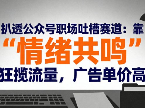 扒透公众号职场吐槽赛道：靠“情绪共鸣”狂揽流量，广告单价高