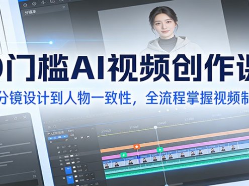 0门槛AI视频创作课：从分镜设计到人物一致性，全流程掌握视频制作