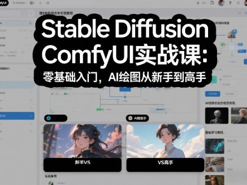 Stable Diffusion ComfyUI实战课：零基础入门，AI绘图从新手到高手